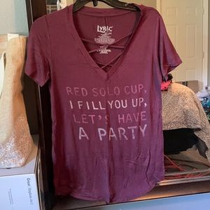 Red solo cup shirt. WORN ONCE